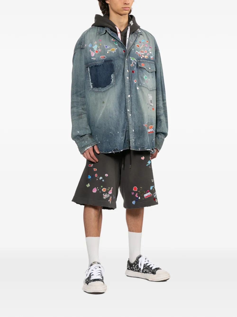 Maison MIHARA YASUHIRO Hoodie met print Grijs