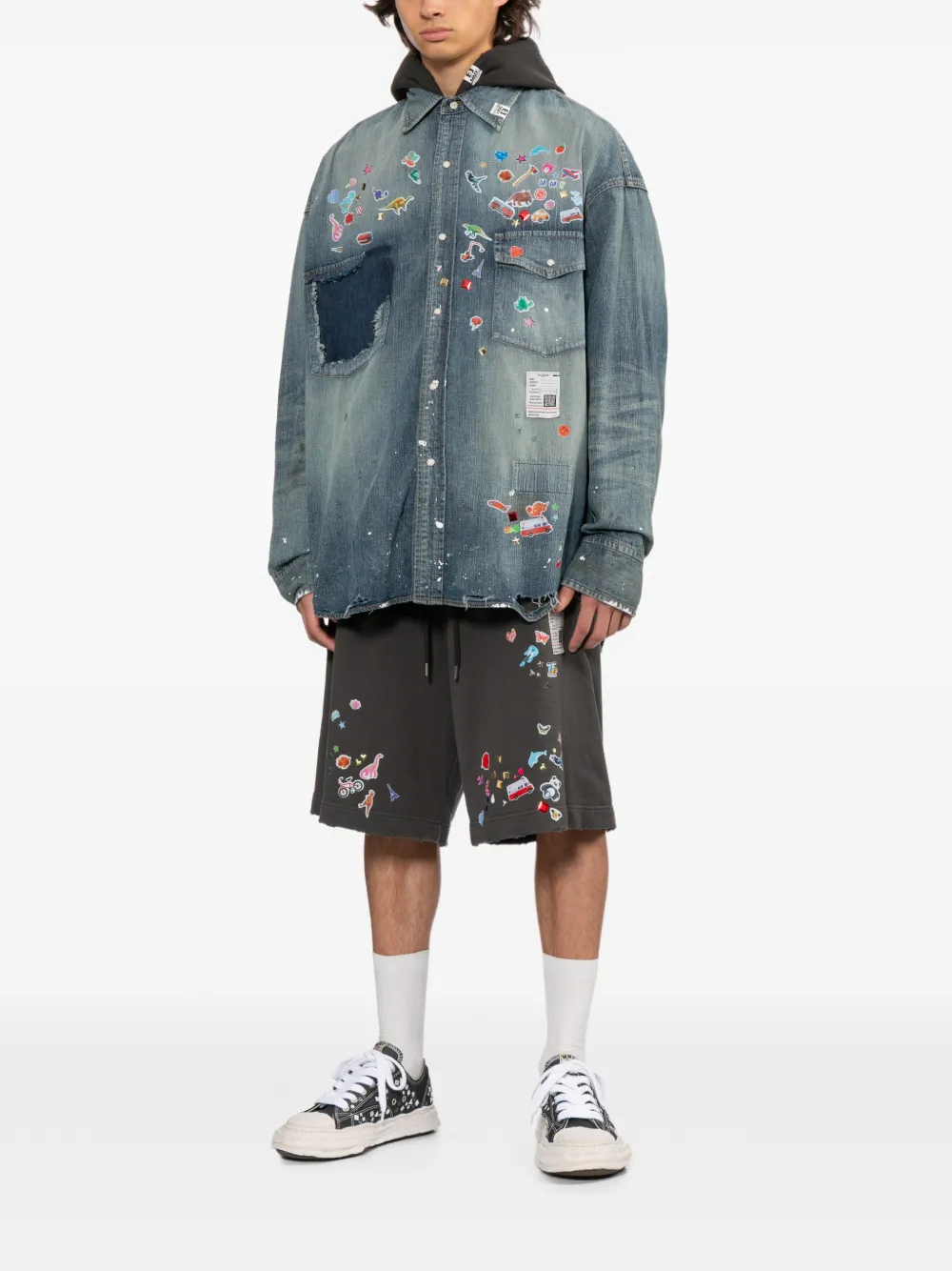 Maison MIHARA YASUHIRO Hoodie met print Grijs