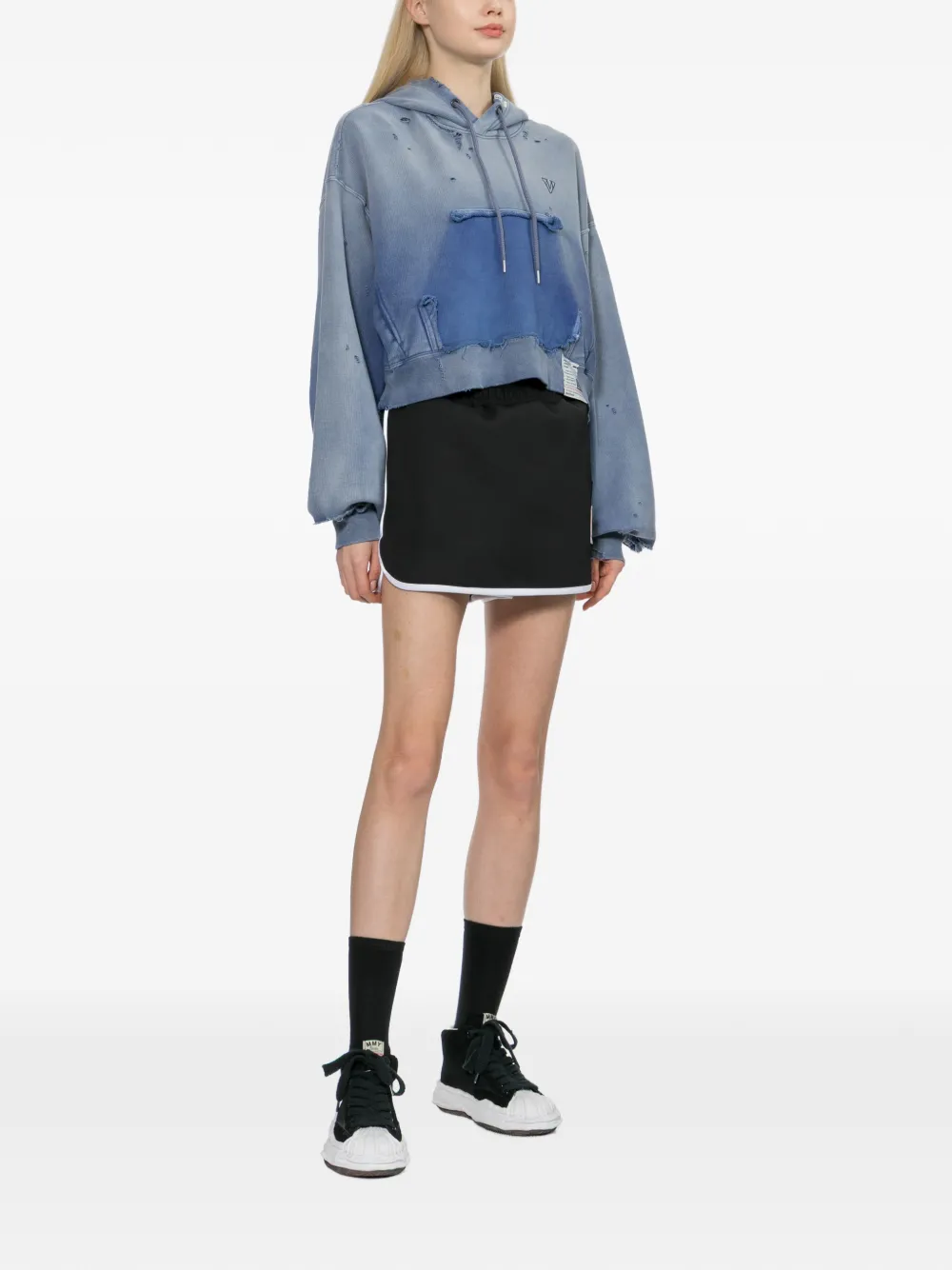  Maison Mihara Yasuhiro Logo-patch Skort - Black 