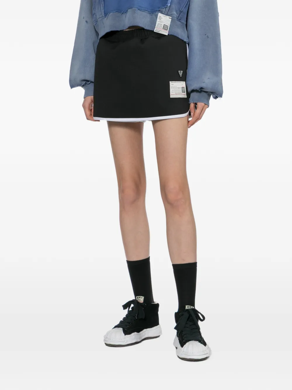  Maison Mihara Yasuhiro Logo-patch Skort - Black 