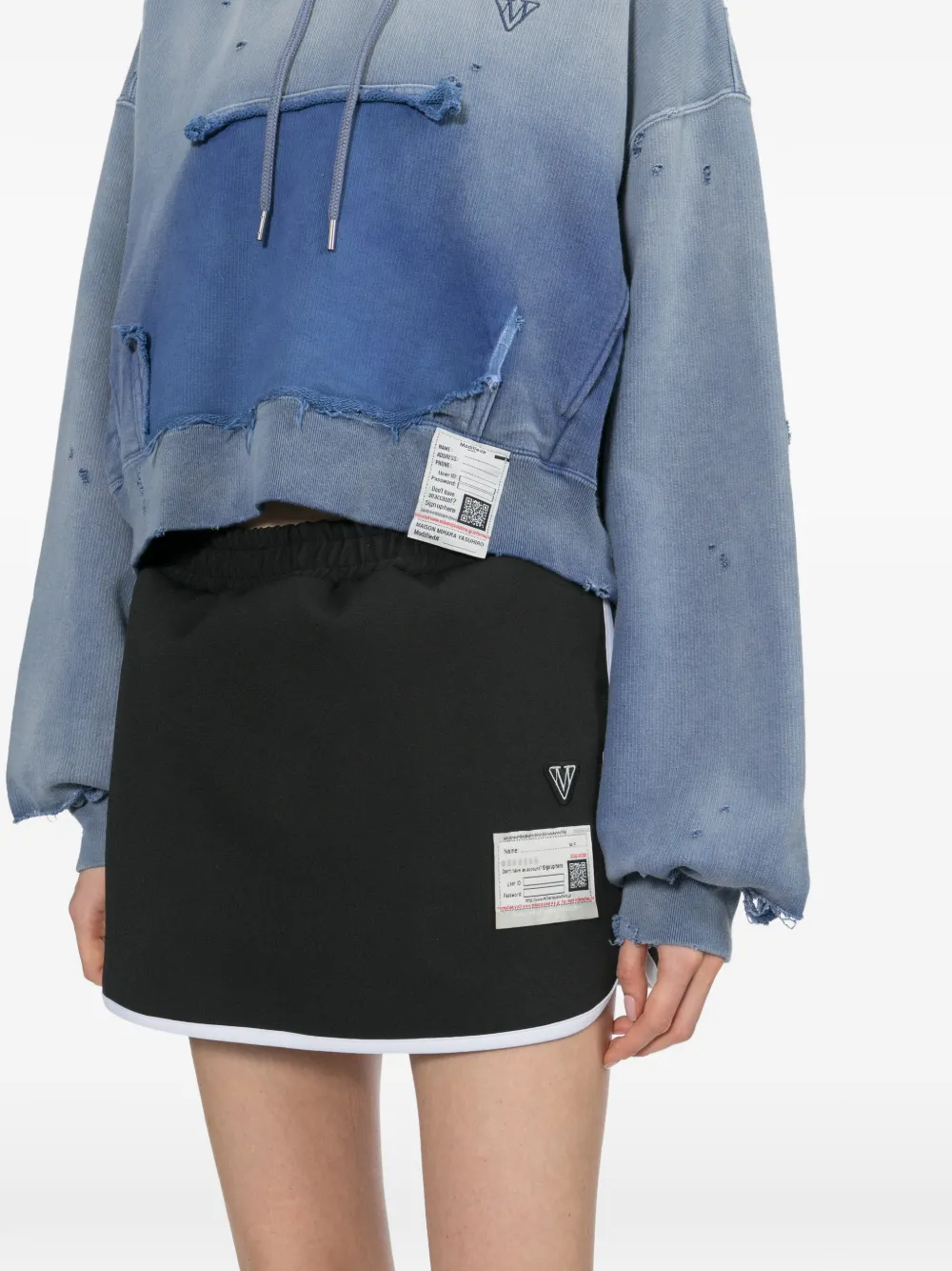 Maison MIHARA YASUHIRO Skorts met logopatch Zwart