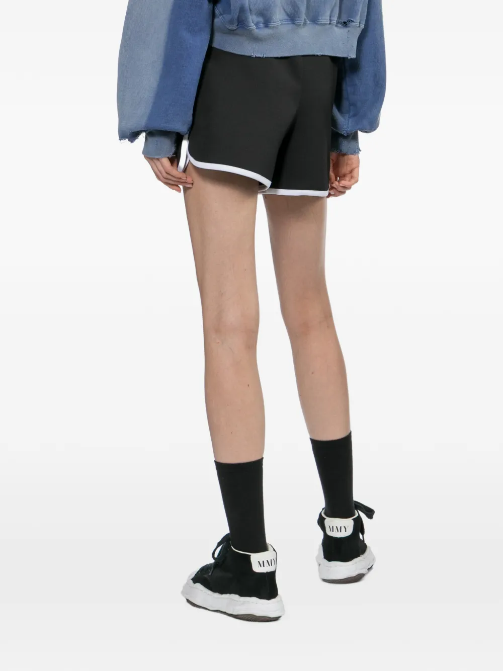 Maison MIHARA YASUHIRO Skorts met logopatch Zwart