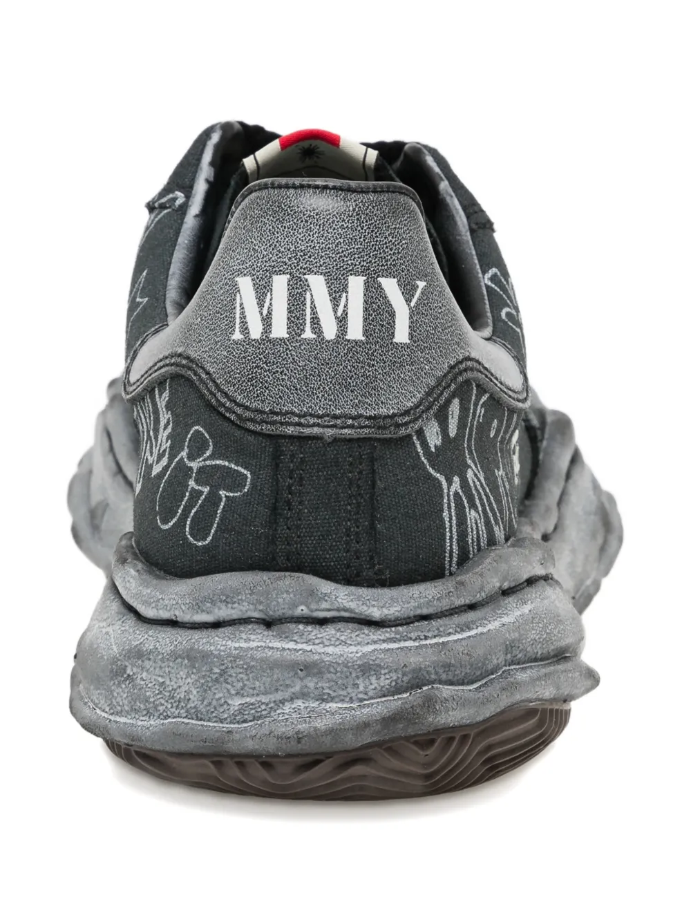 Maison MIHARA YASUHIRO Blakey sneakers met graffiti-print Grijs