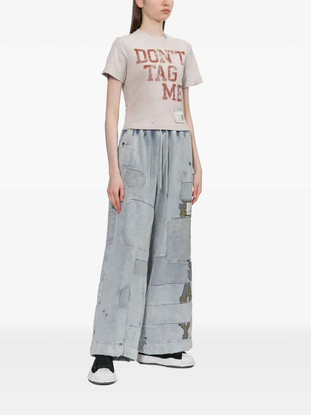 Maison MIHARA YASUHIRO T-shirt met print Roze