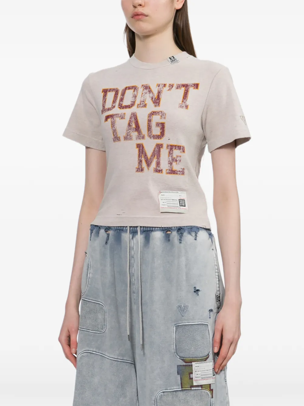Maison MIHARA YASUHIRO T-shirt met print Roze