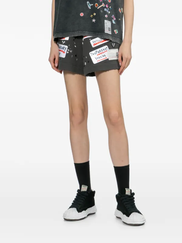 Maison MIHARA YASUHIRO Kids Sticker Distressed Embellished T-shirt