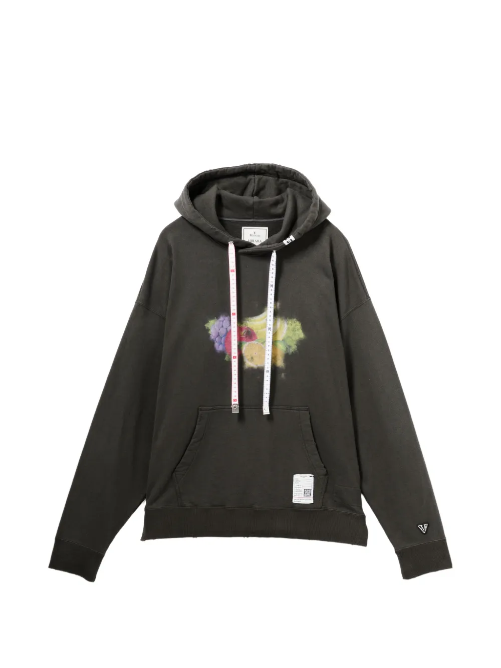 Maison MIHARA YASUHIRO Hoodie met fruit-print Zwart
