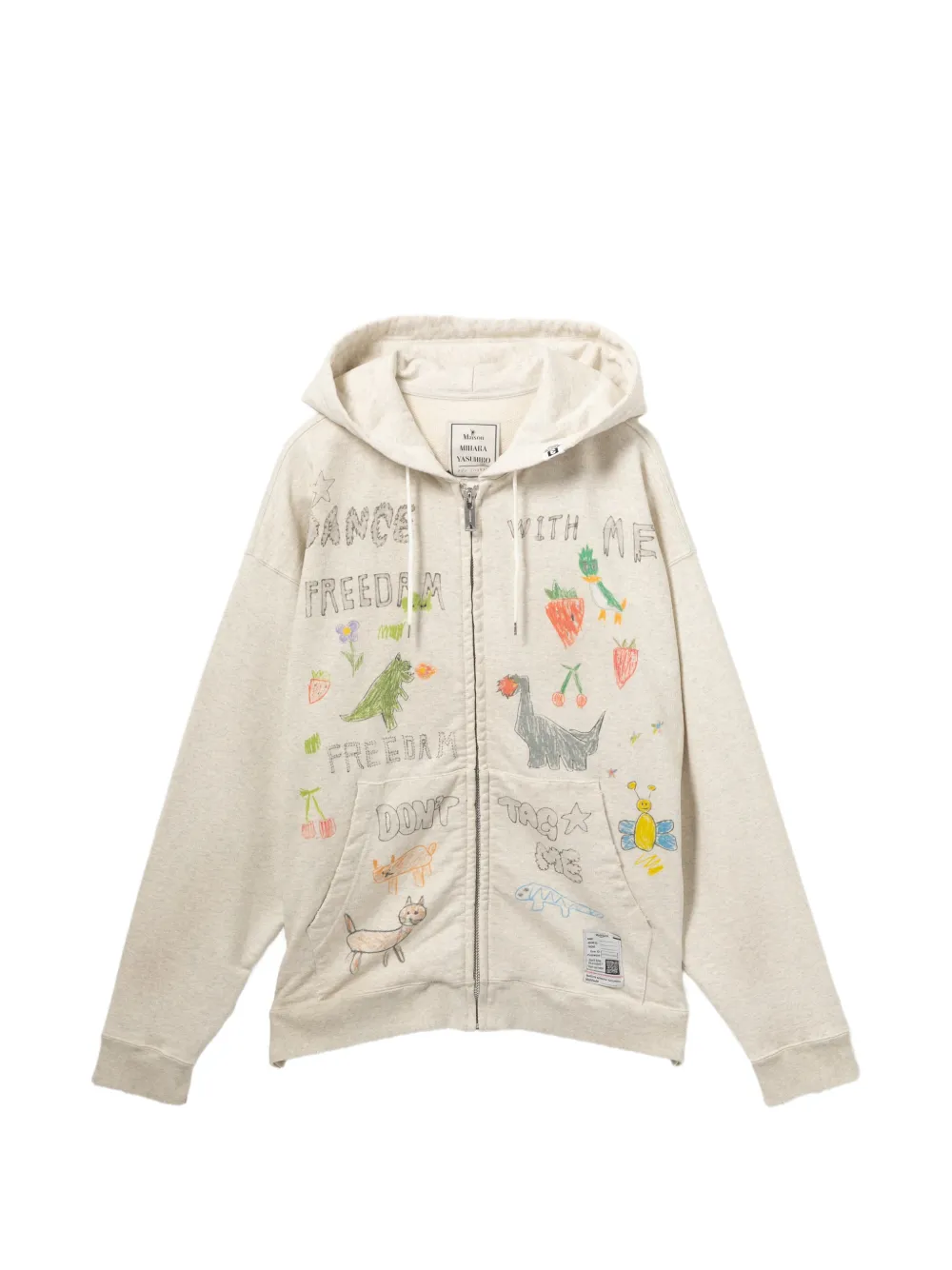 Maison MIHARA YASUHIRO Felpa con stampa grafica - Toni neutri