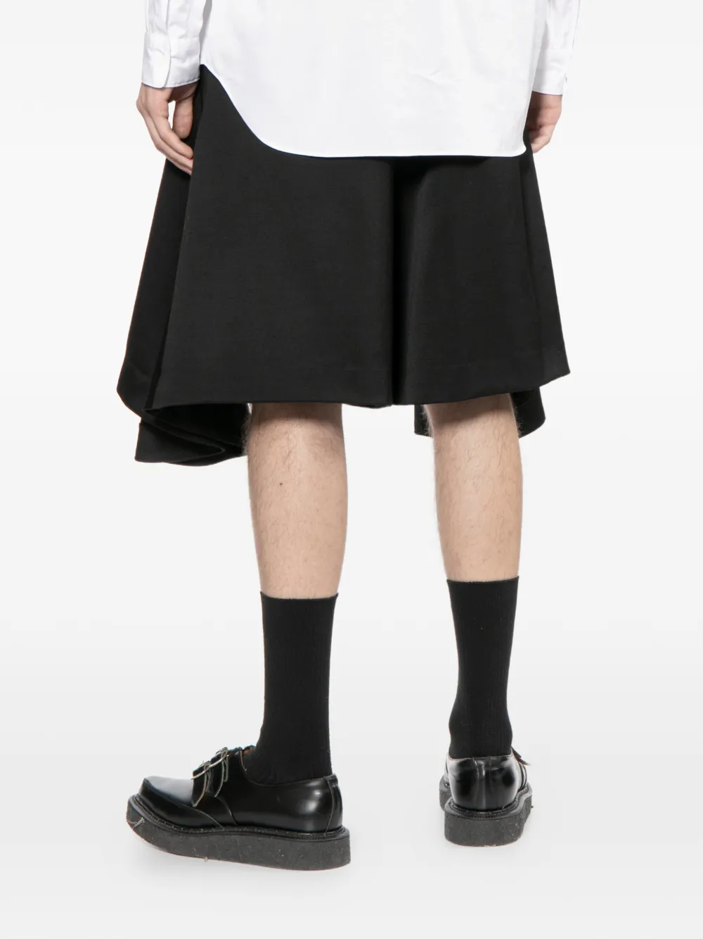 Comme des Garçons Homme Plus Gelaagde shorts Zwart