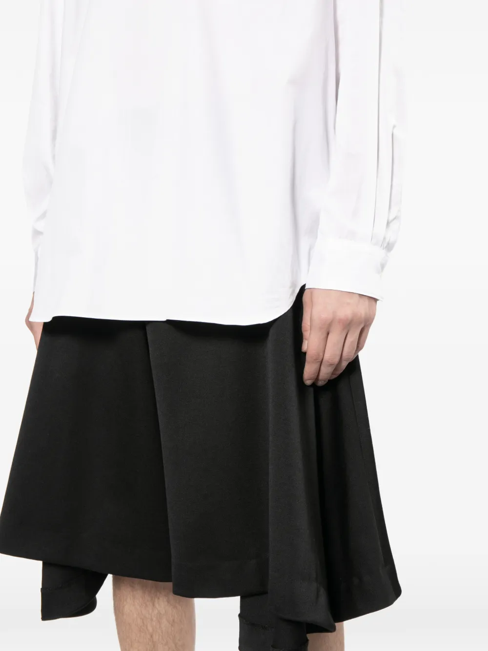 Comme des Garçons Homme Plus Gelaagde shorts Zwart