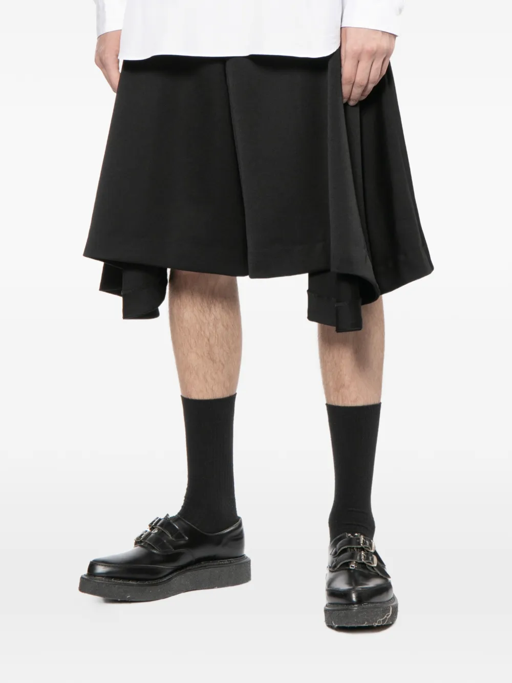 Comme des Garçons Homme Plus Gelaagde shorts Zwart