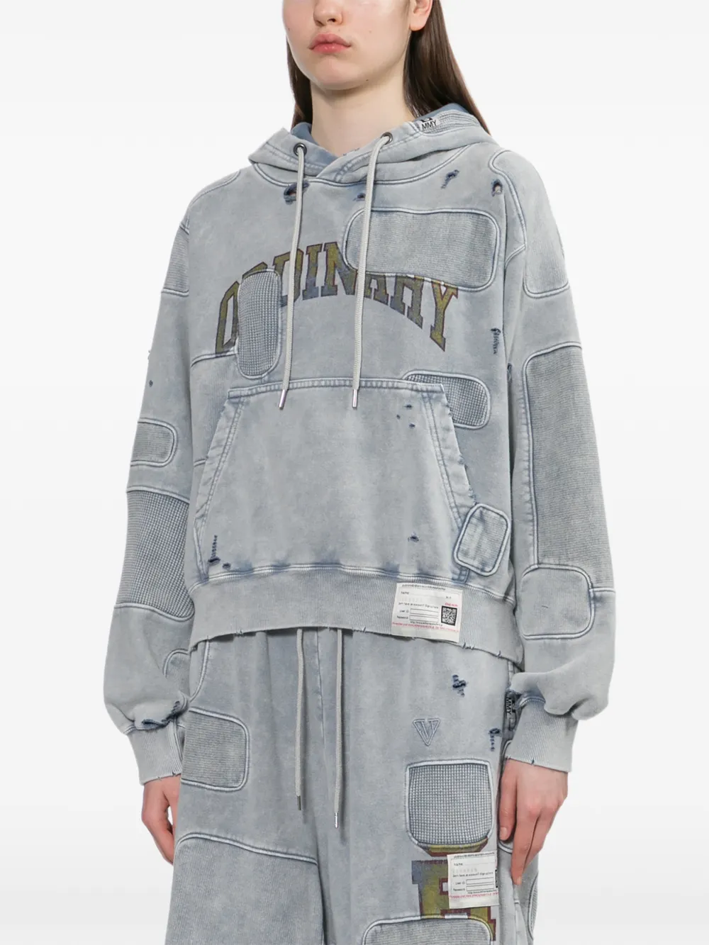  Maison Mihara Yasuhiro Printed Hoodie - Grey 