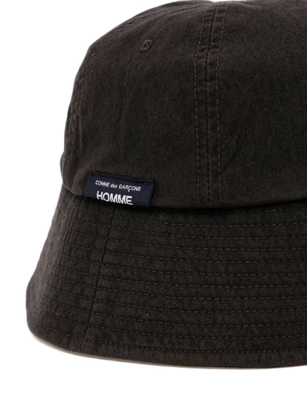  Comme Des Garçons Homme Logo-patch Bucket Hat - Black 