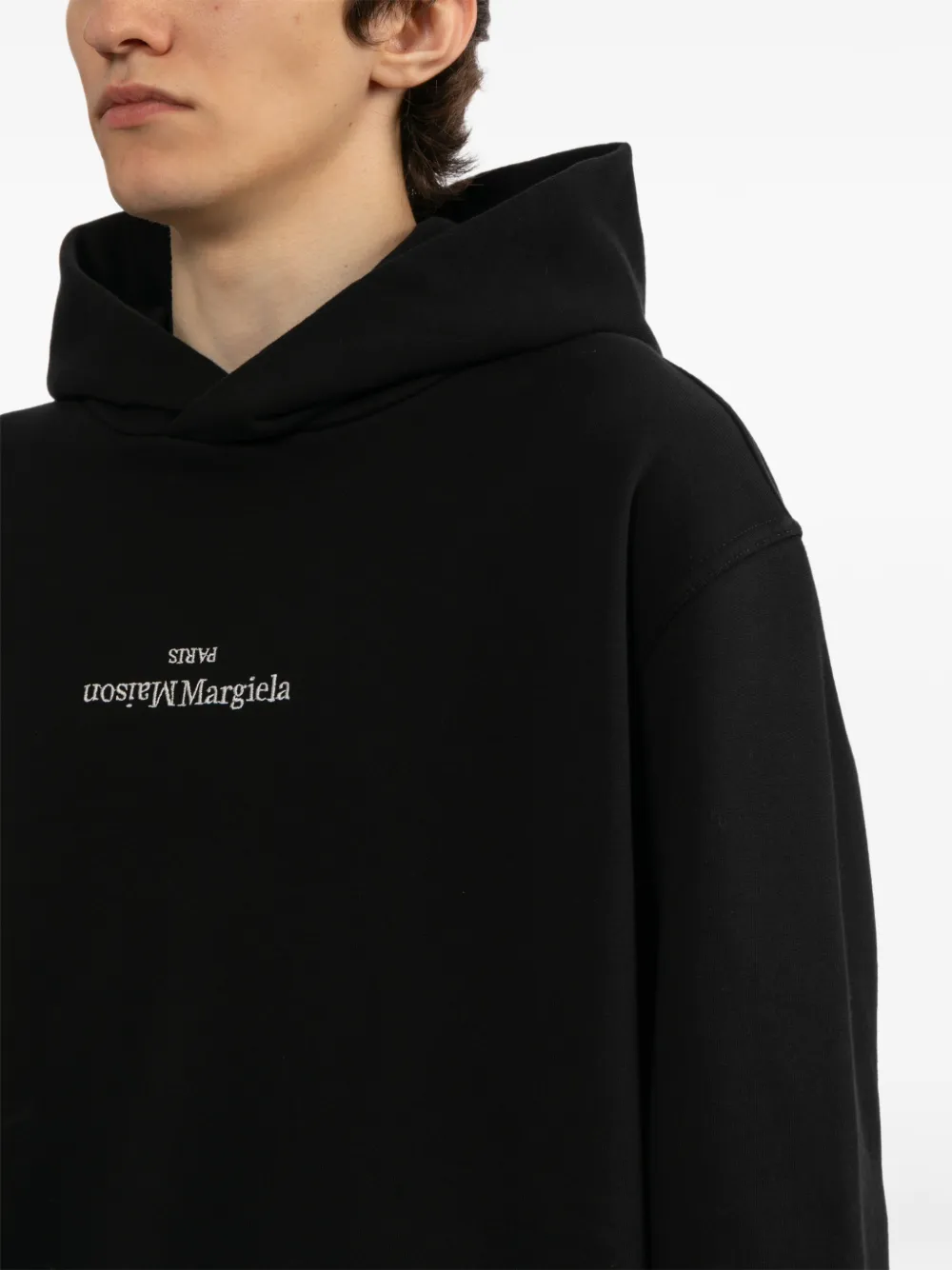 Maison Margiela Hoodie met borduurwerk Zwart