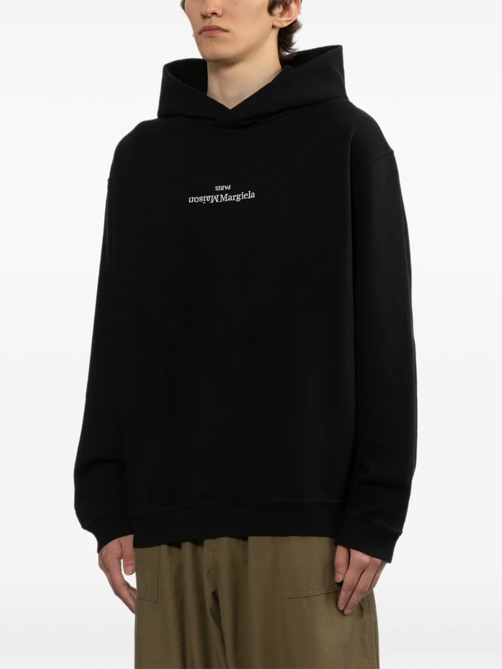 Maison Margiela Hoodie met borduurwerk Zwart