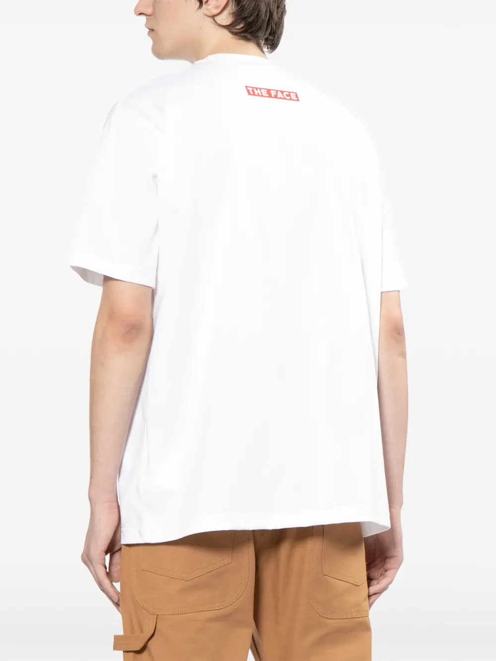 Junya Watanabe MAN T-shirt met portretprint Wit