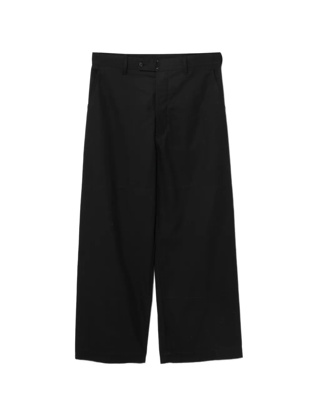 Comme des Garçons Homme Pantaloni in cotone a gamba ampia - Nero