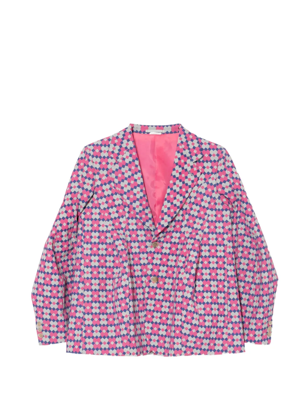 Comme des Garçons Homme Plus Blazer con stampa geometrica - Rosa