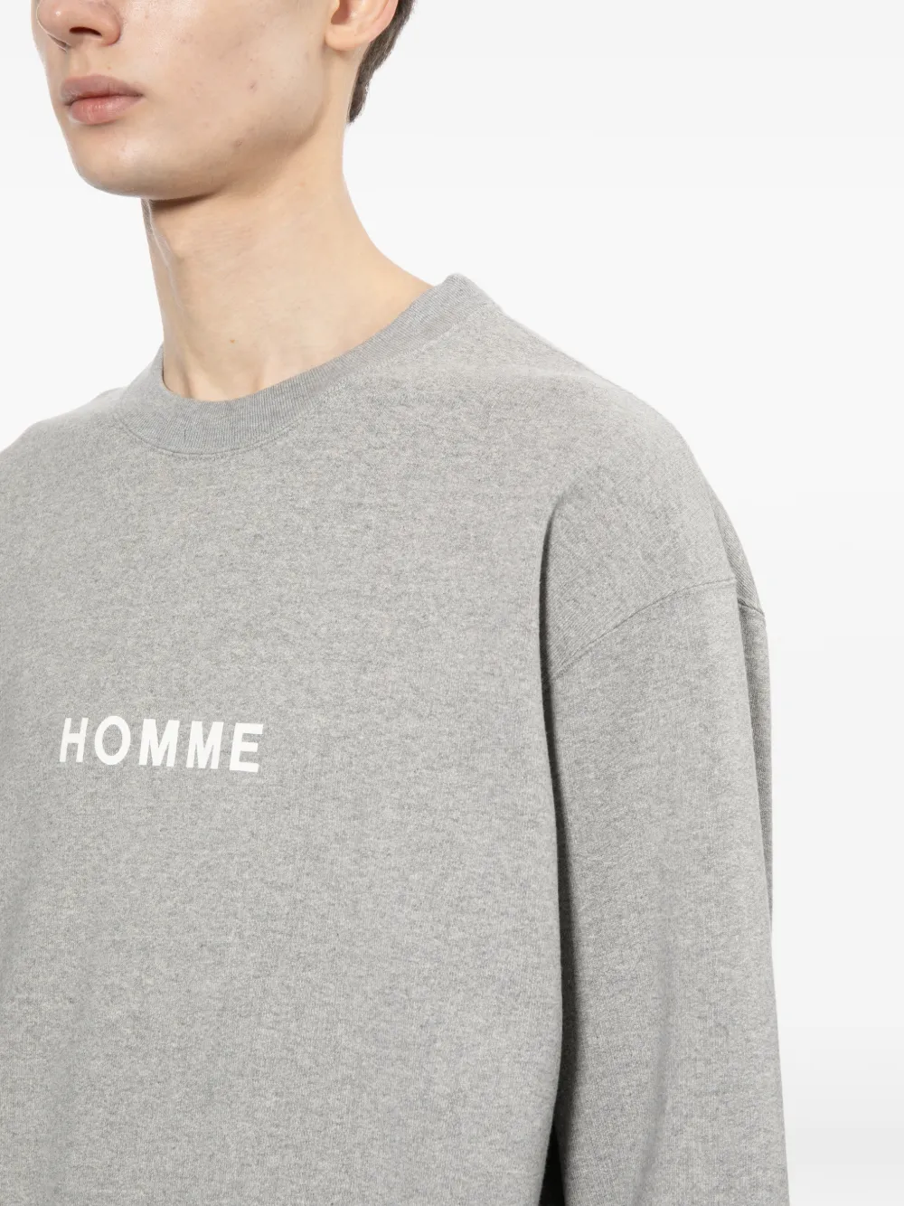 Comme des Garçons Homme Sweater met logoprint Grijs