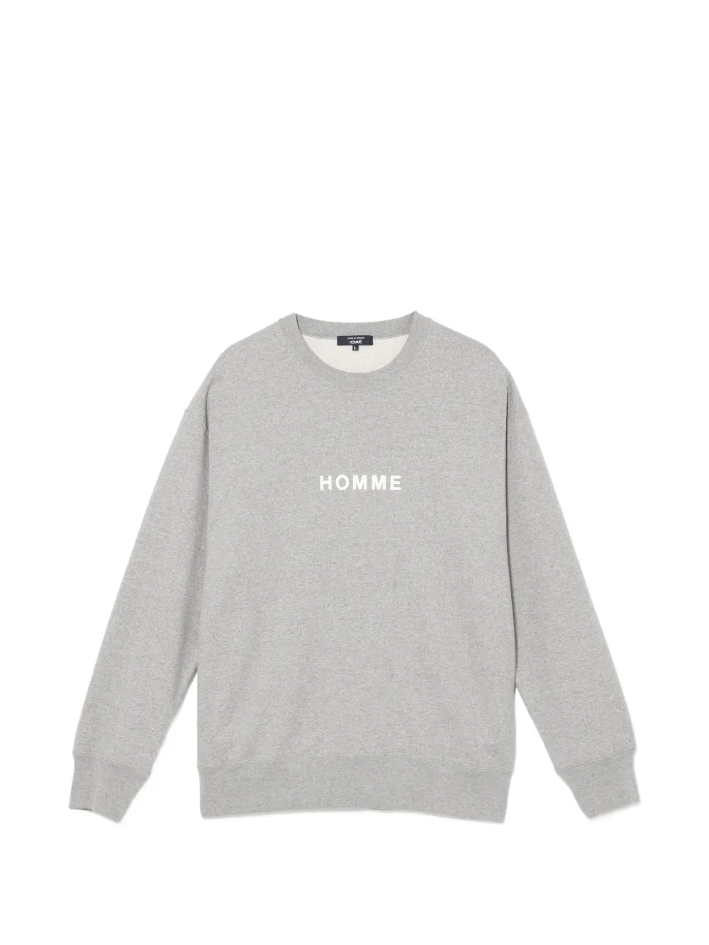 Comme des Garçons Homme Felpa con stampa logo - Grigio