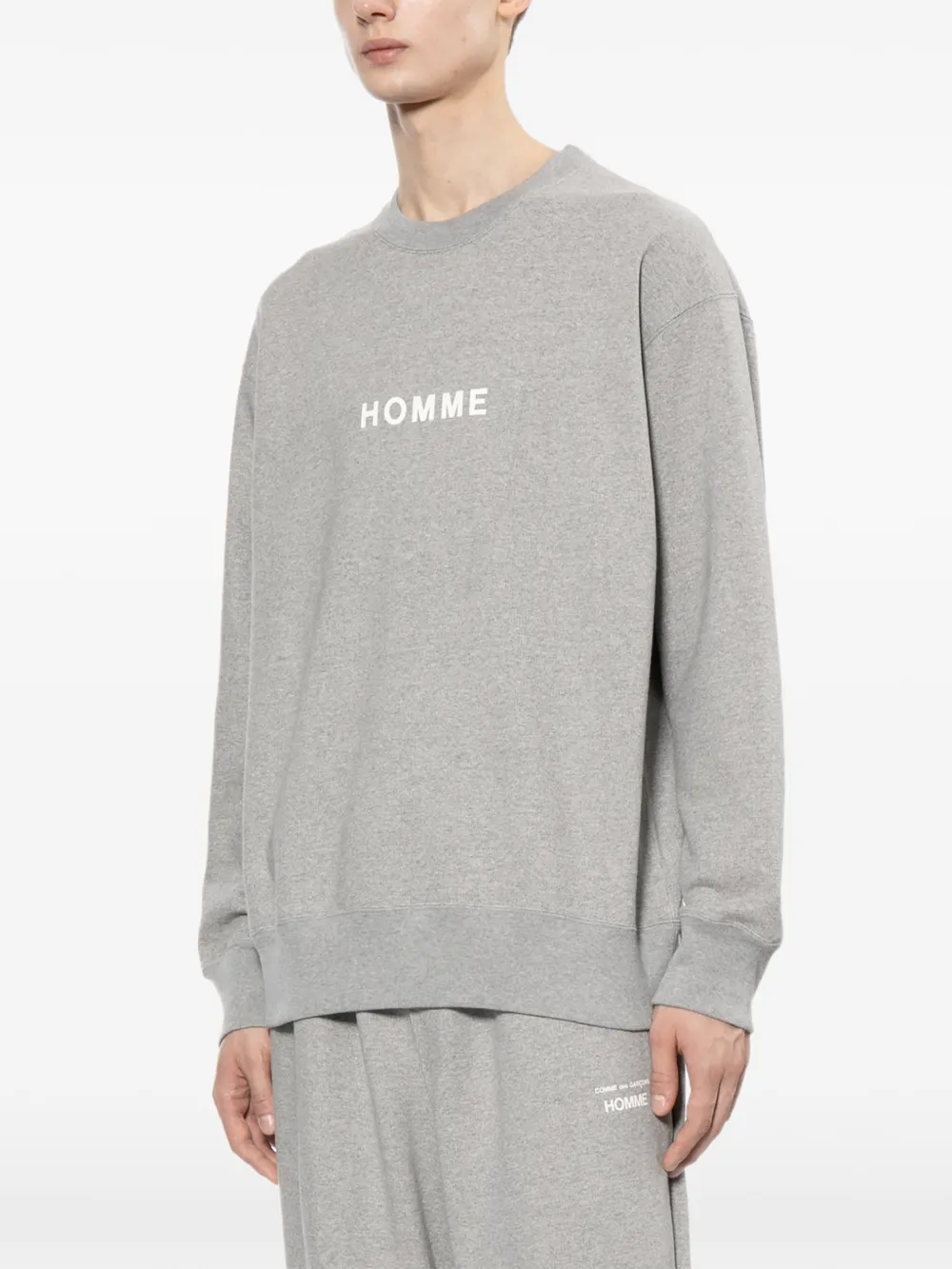 Comme des Garçons Homme Sweater met logoprint Grijs
