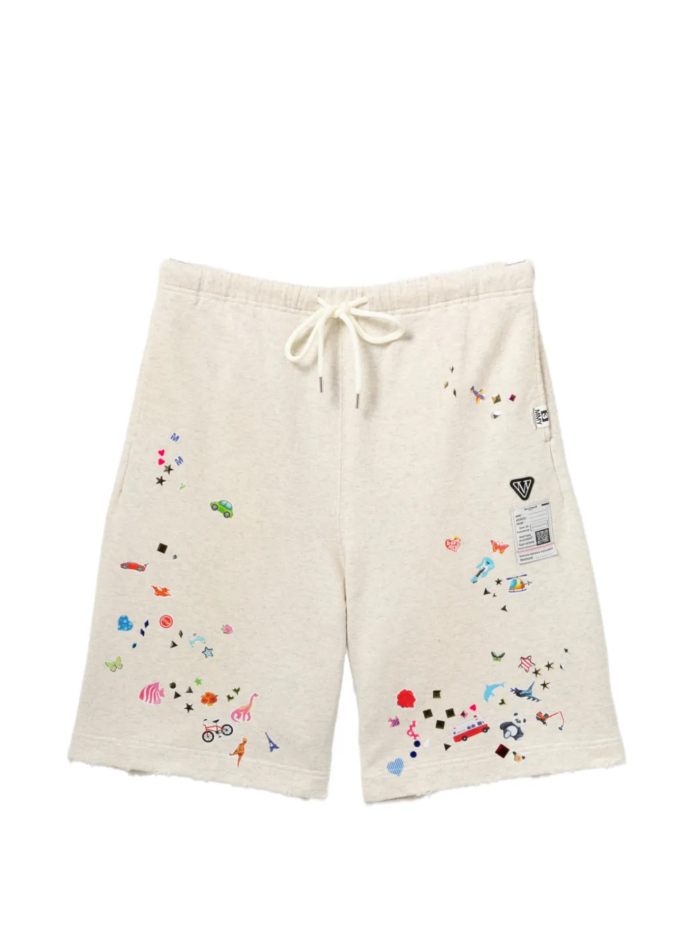 Maison MIHARA YASUHIRO Shorts con stampa grafica - Toni neutri