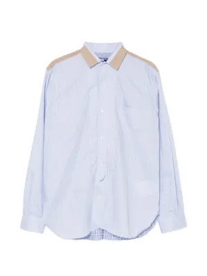 Junya Watanabe MAN チェック ストライプ シャツ | ブルー | FARFETCH JP