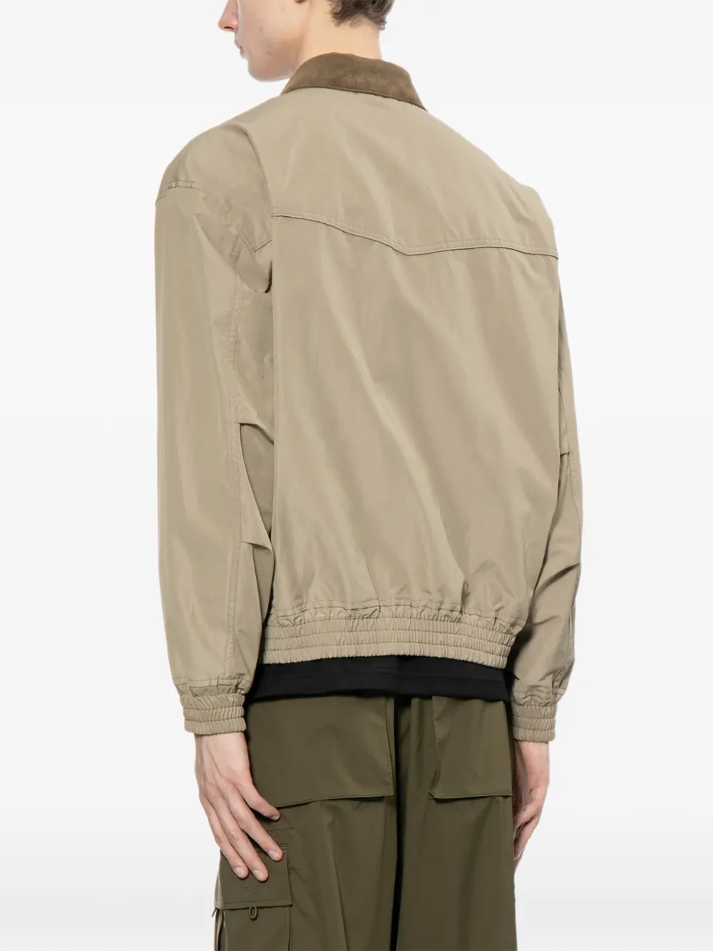 Comme des Garçons Homme Jack met ribfluwelen kraag Beige