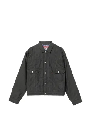 Junya Watanabe MAN button-fastening landscape-motif Shirt Jacket