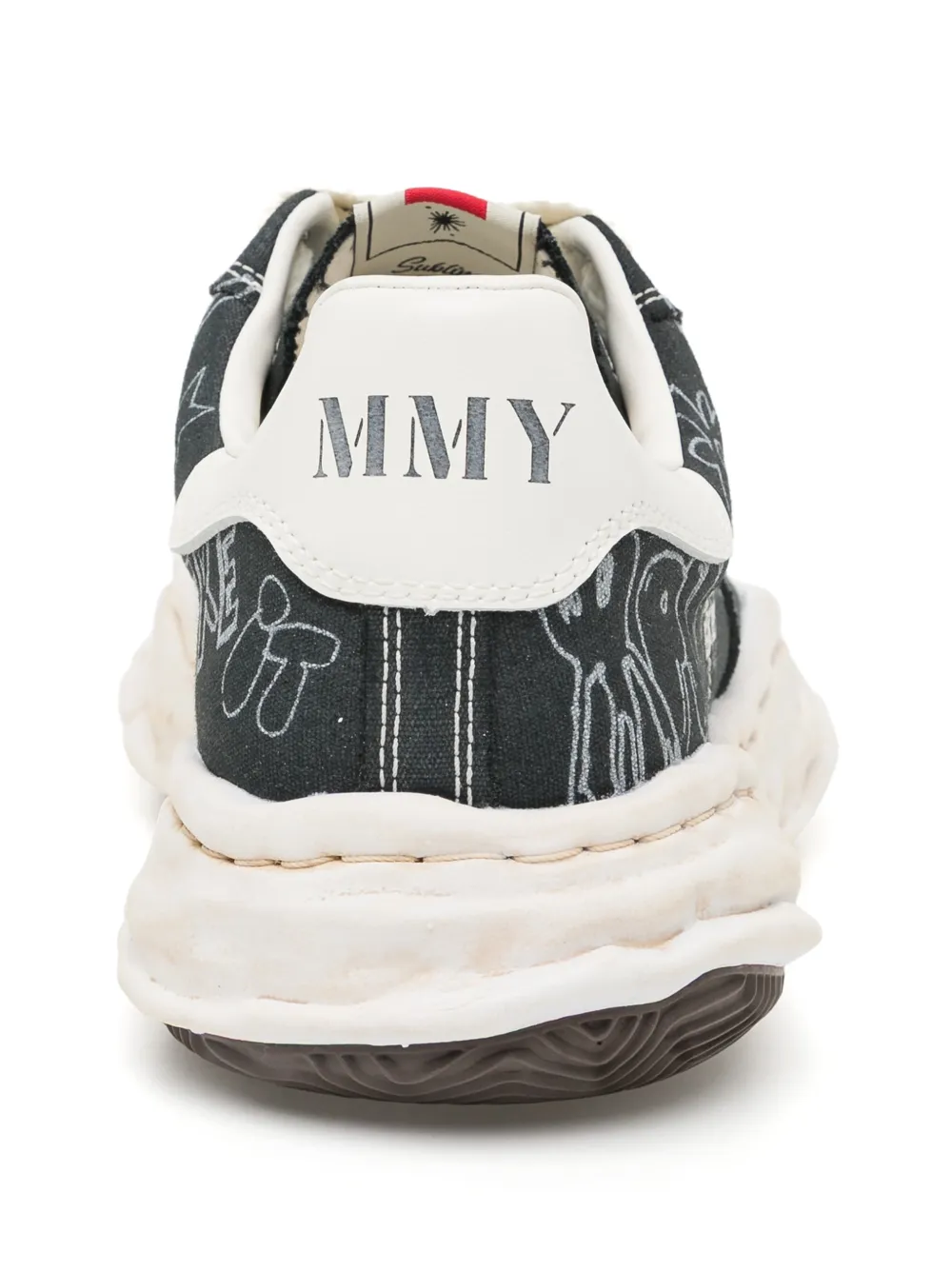 Maison MIHARA YASUHIRO Blakey sneakers met graffiti-print Blauw