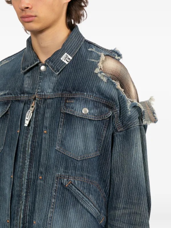 Maison MIHARA YASUHIRO Distressed Layered Jacket | Blue | FARFETCH