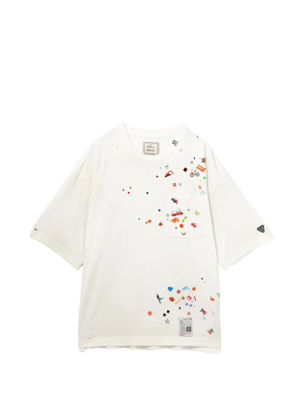 Maison MIHARA YASUHIRO T-shirt con stampa - Toni neutri
