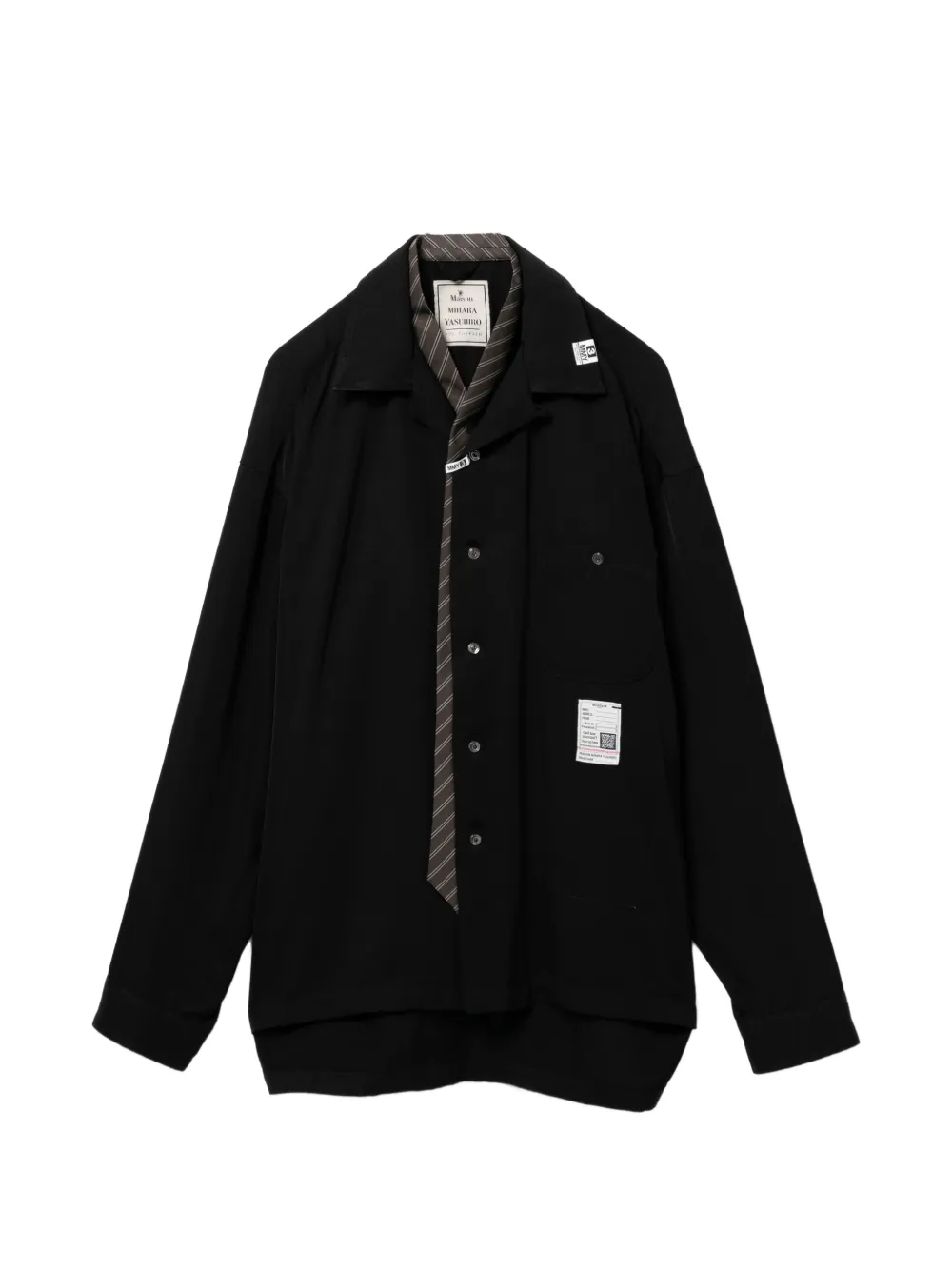 Maison MIHARA YASUHIRO Camicia con applicazione - Nero
