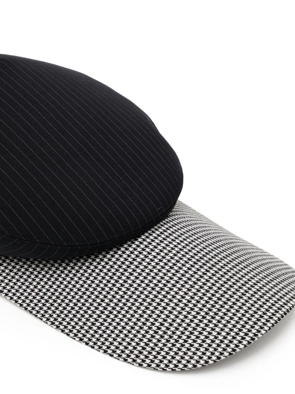 Comme Des Garçons Homme Plus Pinstripe Houndstooth Hat - Black 