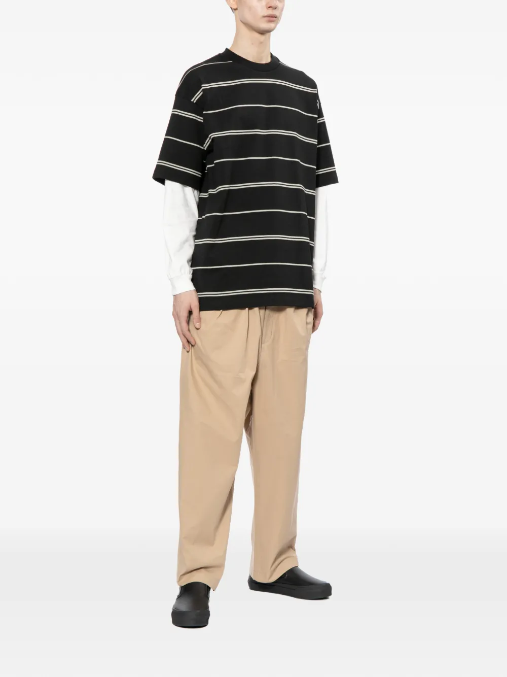 Comme des Garçons Homme Broek met ceintuur Beige