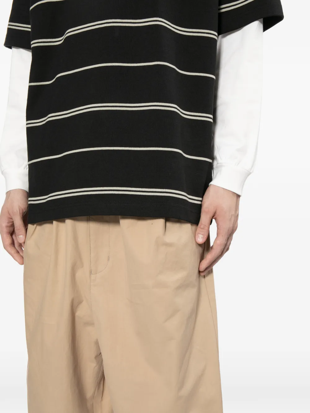 Comme des Garçons Homme Broek met ceintuur Beige