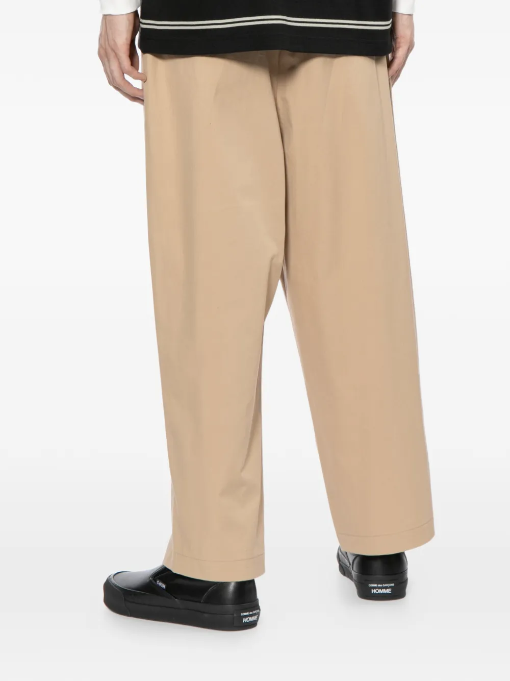 Comme des Garçons Homme Broek met ceintuur Beige