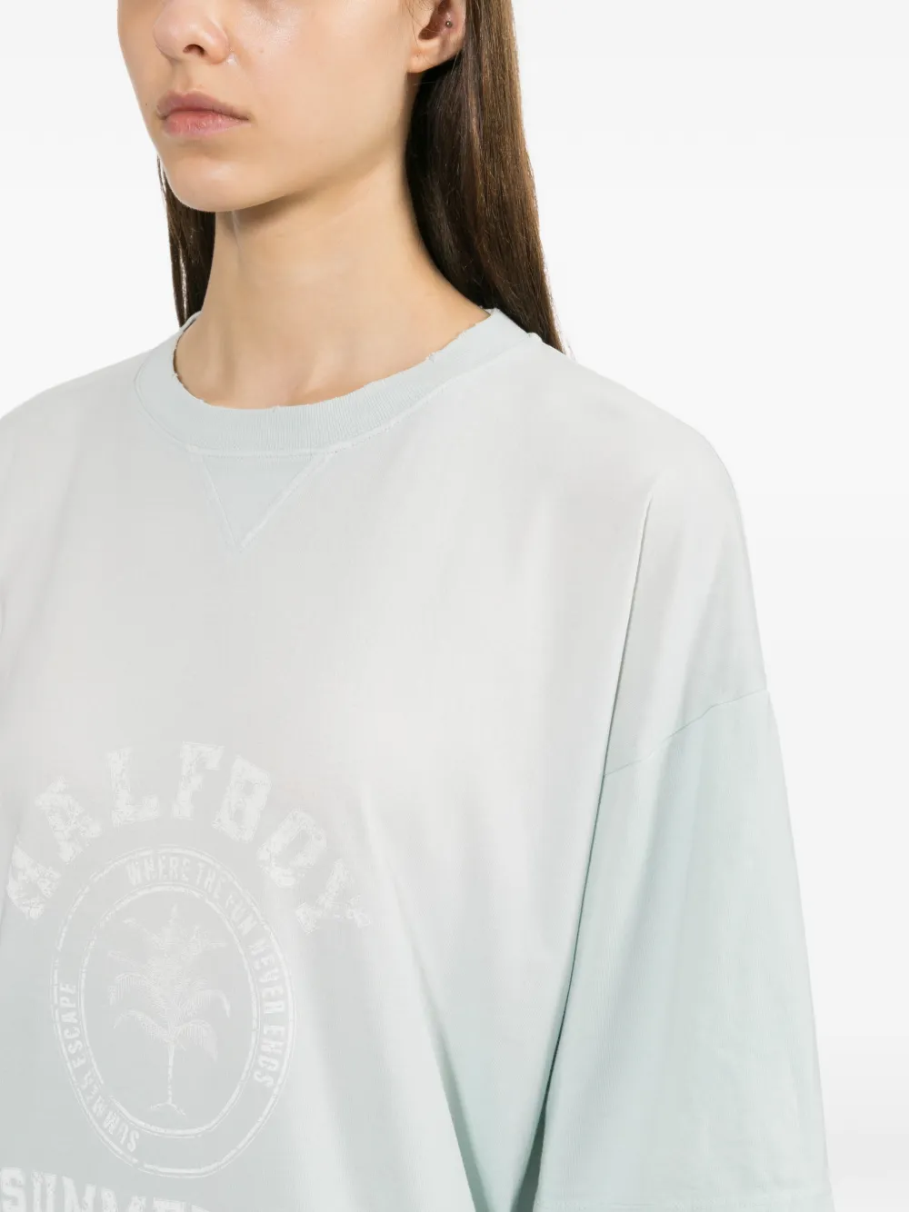 Halfboy Double Sleeves T-shirt in Blue, view 5