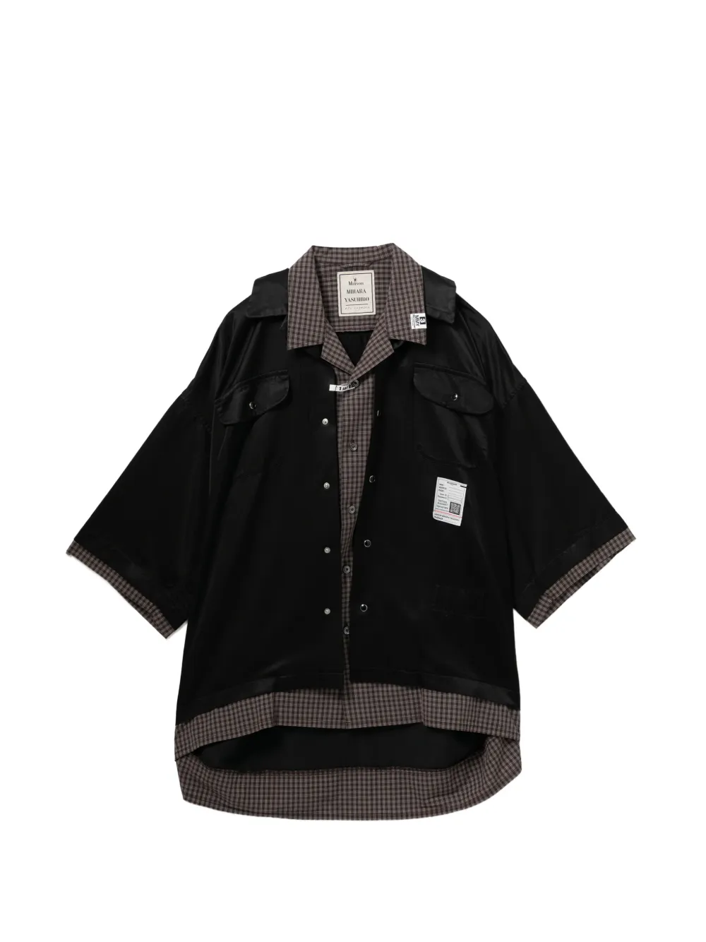 Maison MIHARA YASUHIRO Camicia con ricamo - Nero