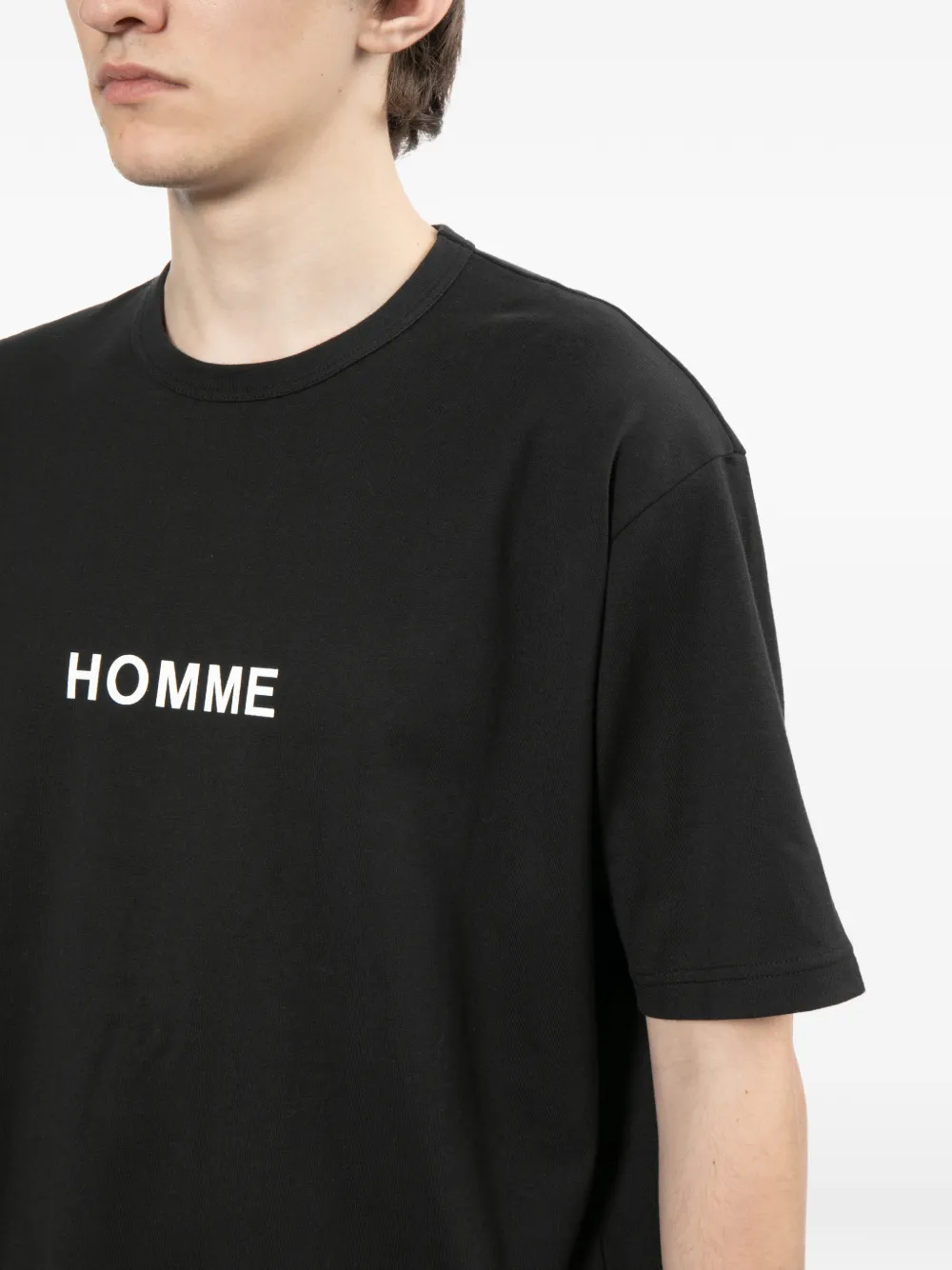 Comme des Garçons Homme T-shirt met logoprint Zwart