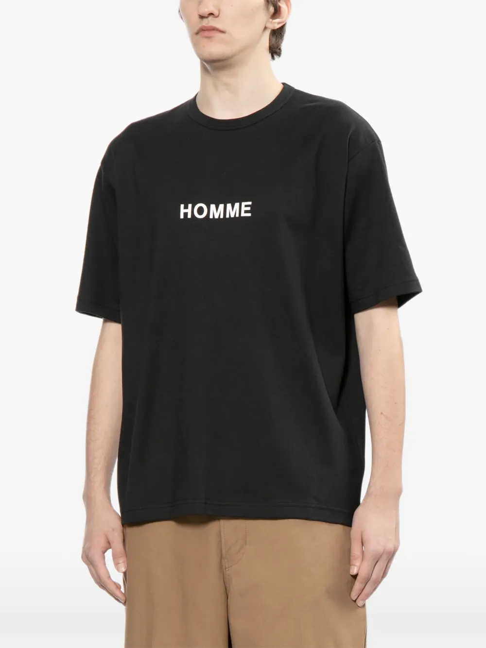 Comme des Garçons Homme T-shirt met logoprint Zwart