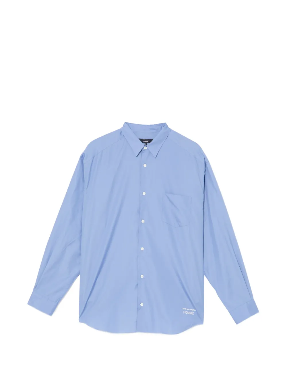 Comme des Garçons Homme Hemd mit Logo-Stickerei - Blau