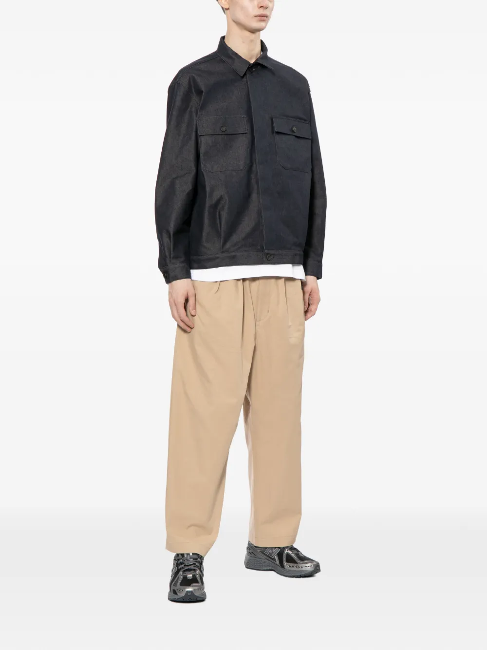  Comme Des Garçons Homme Collared Denim Jacket - Blue 