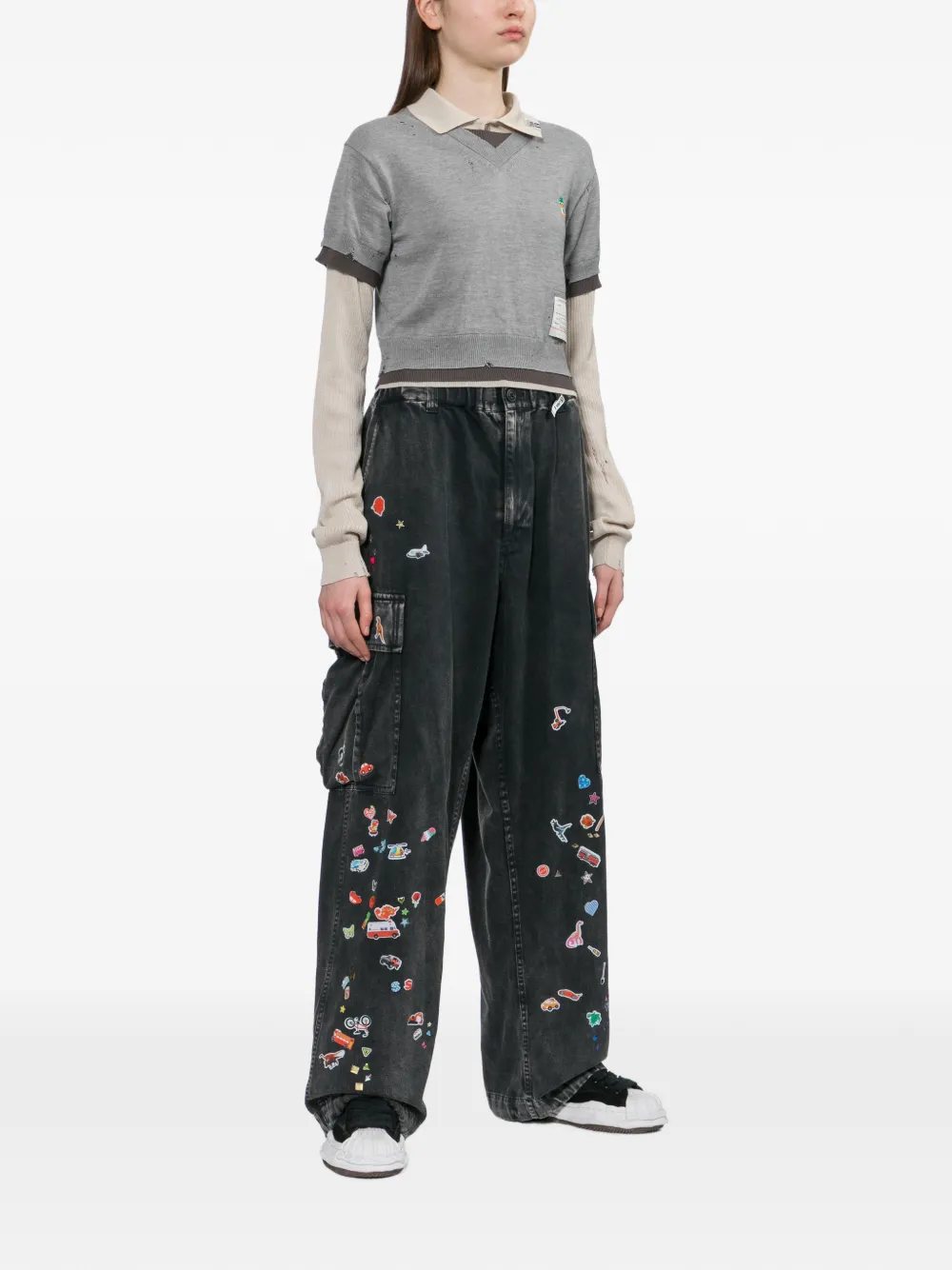  Maison Mihara Yasuhiro Triple-layered Sweater - Grey 