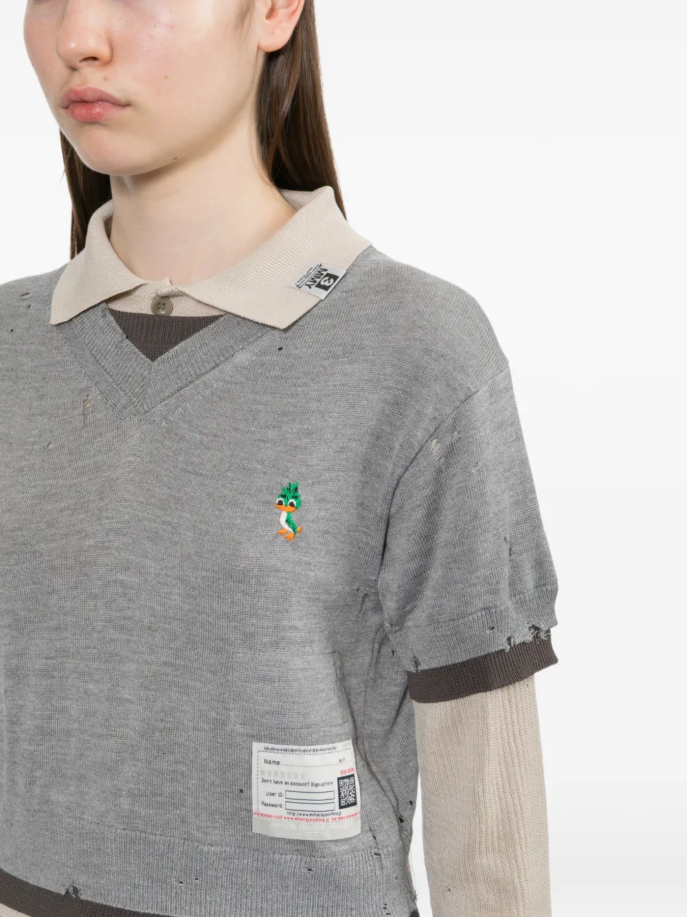 Maison MIHARA YASUHIRO Gelaagde trui Grijs