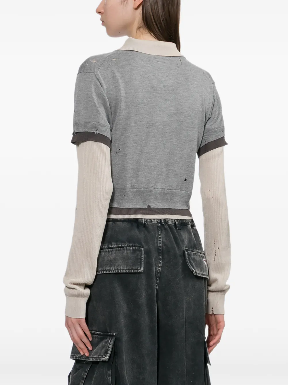 Maison MIHARA YASUHIRO Gelaagde trui Grijs