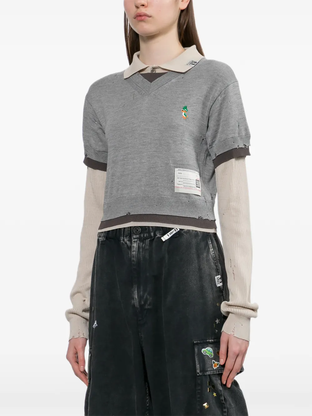 Maison Mihara Yasuhiro Triple-layered Sweater - Grey 