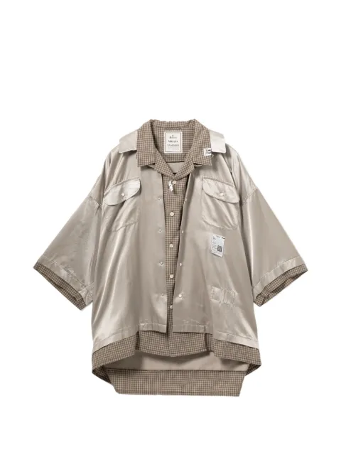 Maison MIHARA YASUHIRO camisa a capas con bordado gráfico
