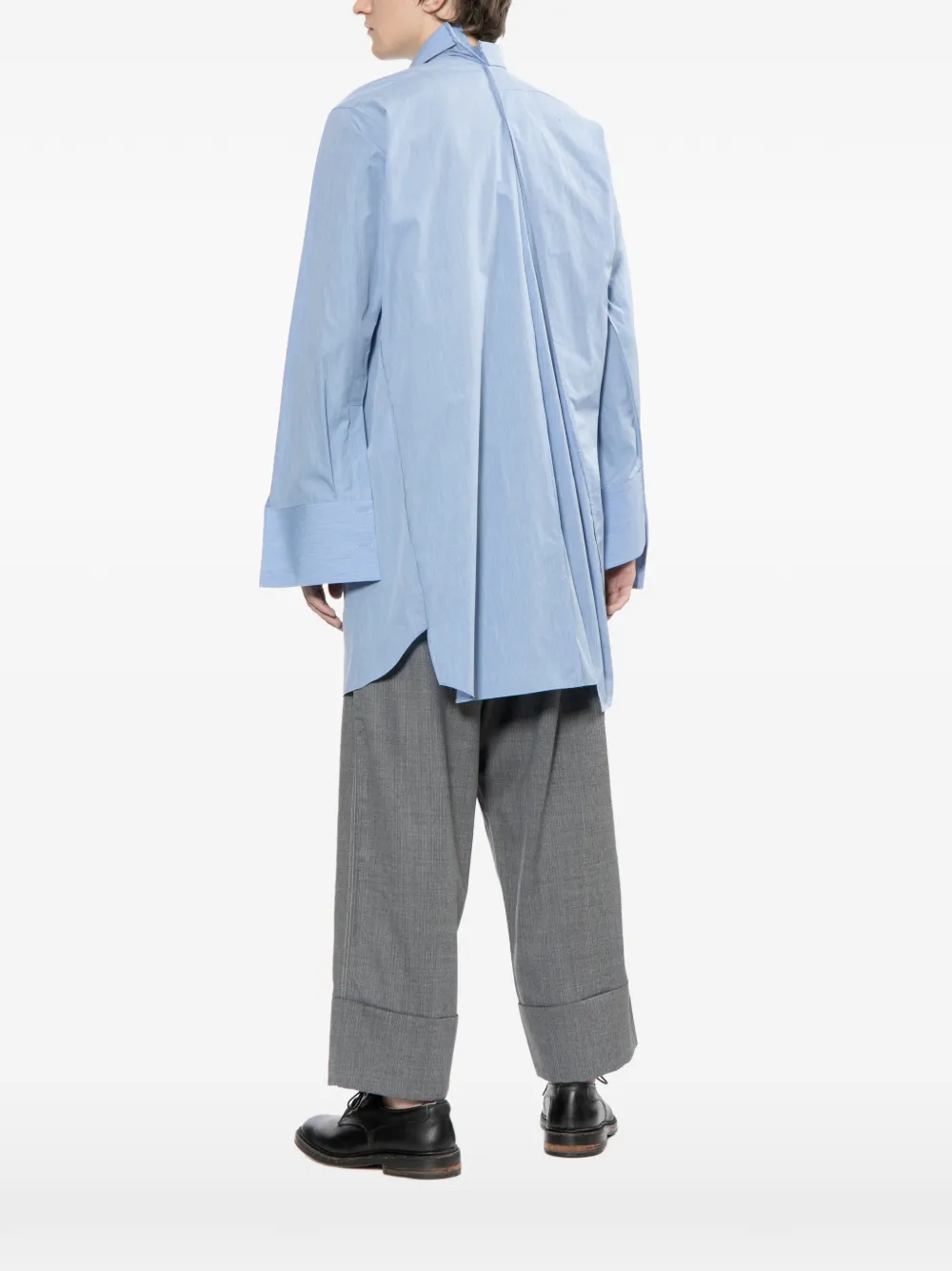 Junya Watanabe MAN Overhemd met colourblocking Blauw