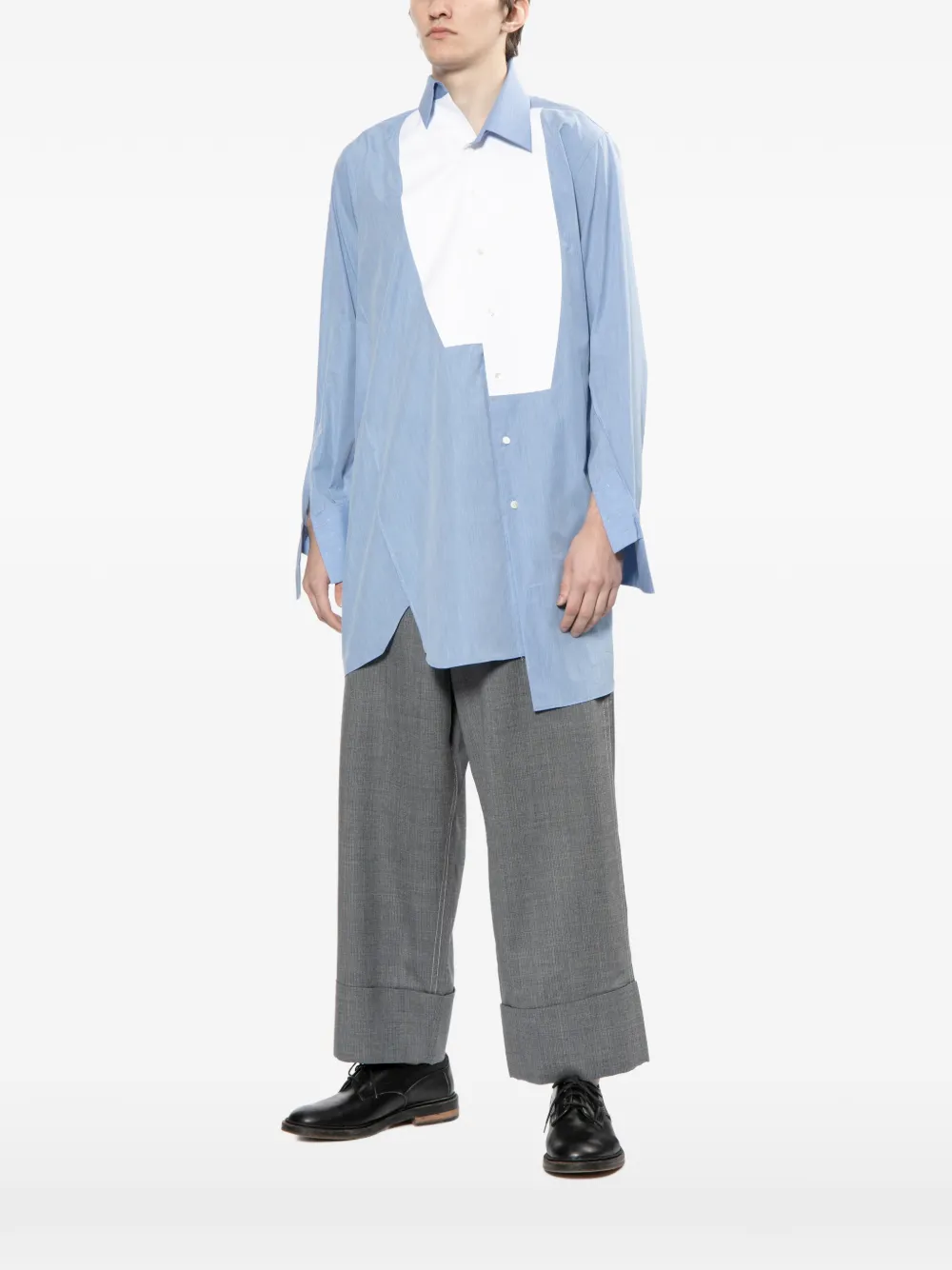  Junya Watanabe Man Colour-patch Shirt - Blue 
